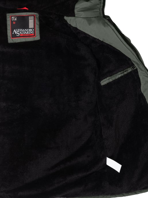 Chaqueta de invierno para hombre Alessandro Salvarini AS-331 con forro de borreguito y capucha - Image 5