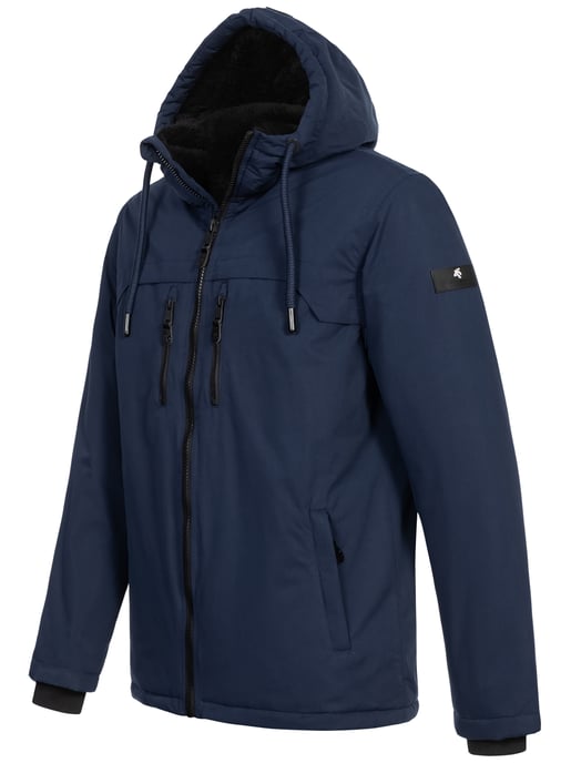 Chaqueta de invierno para hombre Alessandro Salvarini AS-332 con forro de borreguito y capucha - Image 3