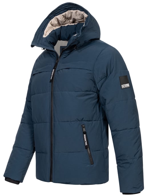 Chaqueta acolchada de invierno para hombre Alessandro Salvarini AS-334 con capucha forrada - Image 3