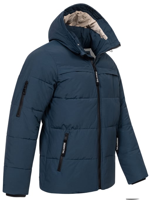 Chaqueta acolchada de invierno para hombre Alessandro Salvarini AS-334 con capucha forrada - Image 4
