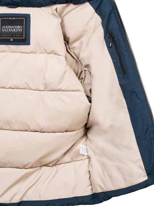 Chaqueta acolchada de invierno para hombre Alessandro Salvarini AS-334 con capucha forrada - Image 6