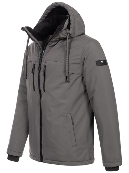 Chaqueta de invierno para hombre Alessandro Salvarini AS-332 con forro de borreguito y capucha - Image 3