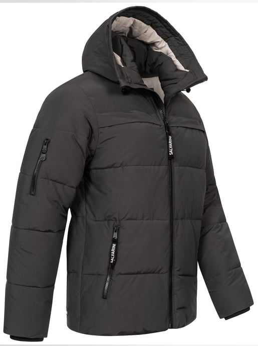 Chaqueta acolchada de invierno para hombre Alessandro Salvarini AS-334 con capucha forrada - Image 4