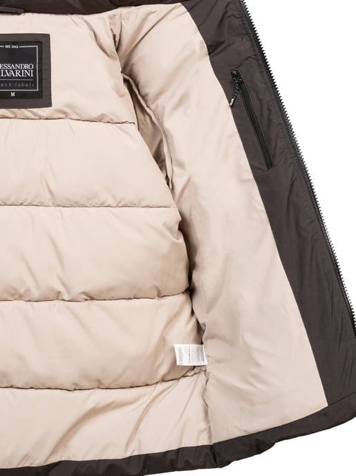 Chaqueta acolchada de invierno para hombre Alessandro Salvarini AS-334 con capucha forrada - Image 6
