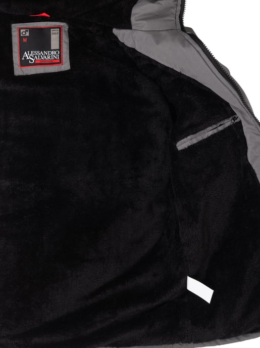 Chaqueta de invierno para hombre Alessandro Salvarini AS-331 con forro de borreguito y capucha - Image 5