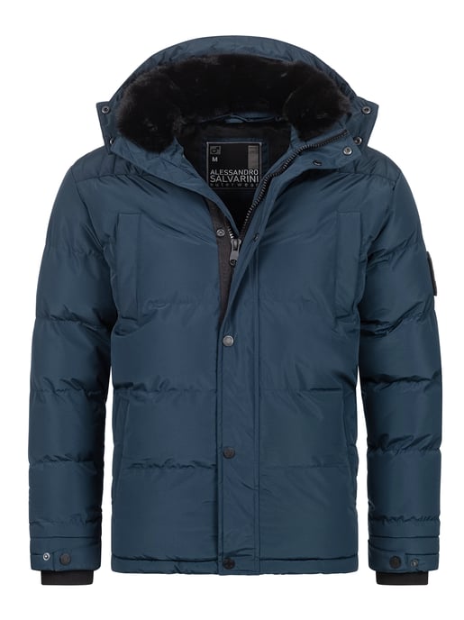Chaqueta de invierno para hombre Alessandro Salvarini AS-326 con forro de borreguito y capucha extraíble - Image 1