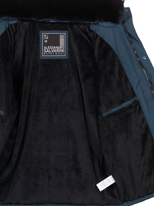 Chaqueta de invierno para hombre Alessandro Salvarini AS-326 con forro de borreguito y capucha extraíble - Image 6