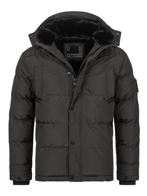 Chaqueta de invierno para hombre Alessandro Salvarini AS-326 con forro de borreguito y capucha extraíble - Image 1