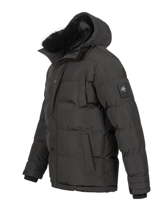 Chaqueta de invierno para hombre Alessandro Salvarini AS-326 con forro de borreguito y capucha extraíble - Image 4