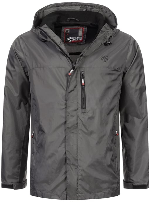 Chaqueta impermeable para hombre A. Salvarini AS-323 ligera con capucha - Image 1