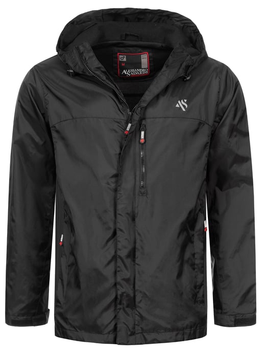 Chaqueta impermeable para hombre A. Salvarini AS-323 ligera con capucha - Image 1