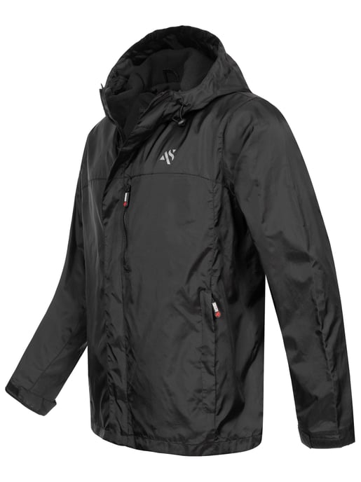 Chaqueta impermeable para hombre A. Salvarini AS-323 ligera con capucha - Image 3