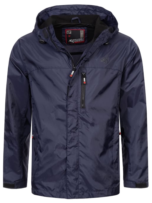Chaqueta impermeable para hombre A. Salvarini AS-323 ligera con capucha - Image 1
