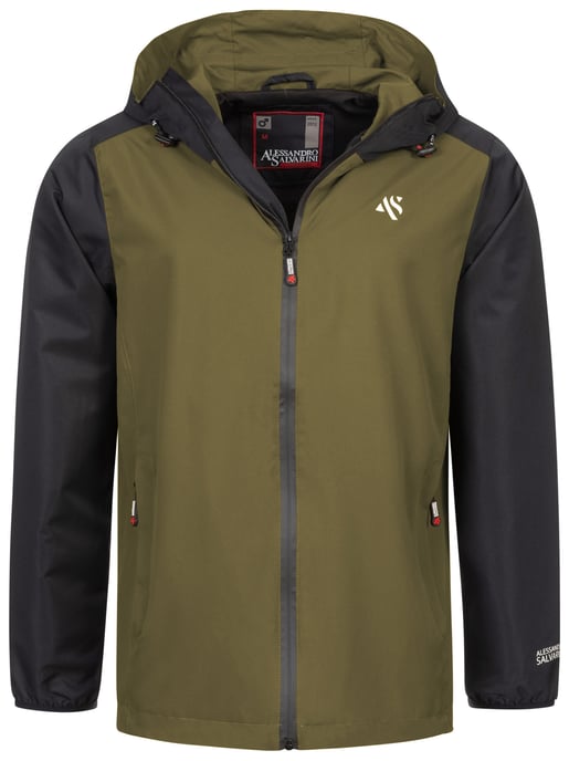Chaqueta impermeable para hombre A. Salvarini AS-322 ligera y repelente al agua - Image 1