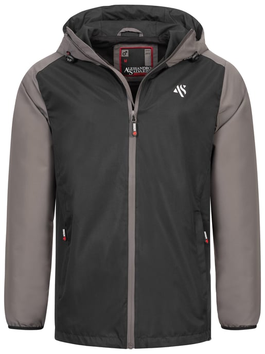 Chaqueta impermeable para hombre A. Salvarini AS-322 ligera y repelente al agua - Image 1