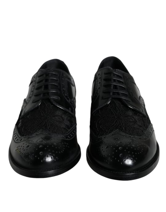 Zapatos Oxfords de Piel de Flor de Hombre con Punta Brogue - Image 2