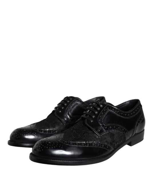 Zapatos Oxfords de Piel de Flor de Hombre con Punta Brogue - Image 3