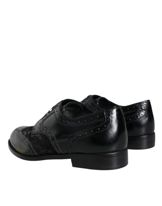 Zapatos Oxfords de Piel de Flor de Hombre con Punta Brogue - Image 4
