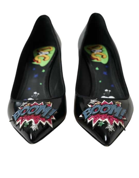 Zapatos de tacón de charol con tacones adornados - Image 2