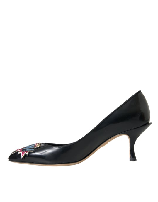 Zapatos de tacón de charol con tacones adornados - Image 5