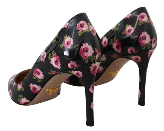 Zapatos de Tacón Impreso de Cuero Sintético Floral - Image 2