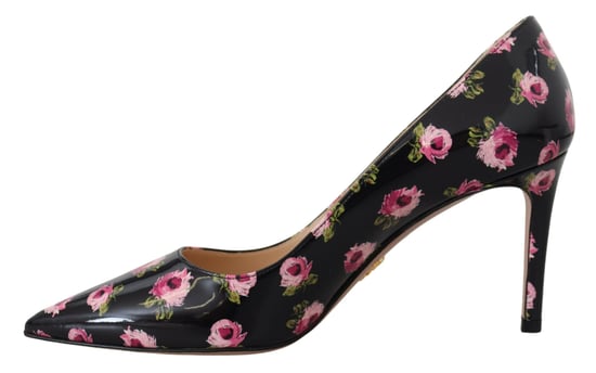 Zapatos de Tacón Impreso de Cuero Sintético Floral - Image 3