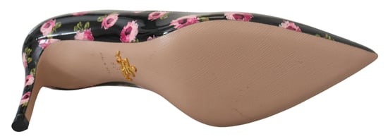 Zapatos de Tacón Impreso de Cuero Sintético Floral - Image 4