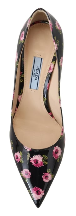 Zapatos de Tacón Impreso de Cuero Sintético Floral - Image 5