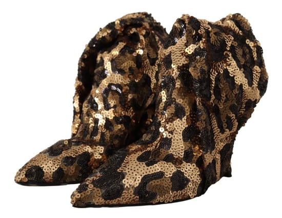 Zapatos de tacón de leopardo con lentejuelas - Image 3
