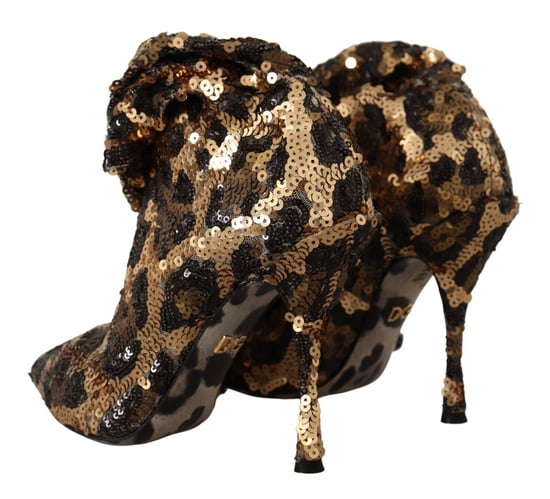 Zapatos de tacón de leopardo con lentejuelas - Image 4
