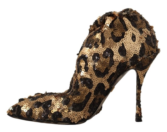 Zapatos de tacón de leopardo con lentejuelas - Image 5