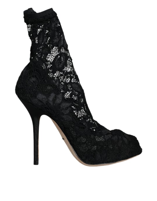 Tacones Peeptoe de Encaje Estilo Floral - Image 1