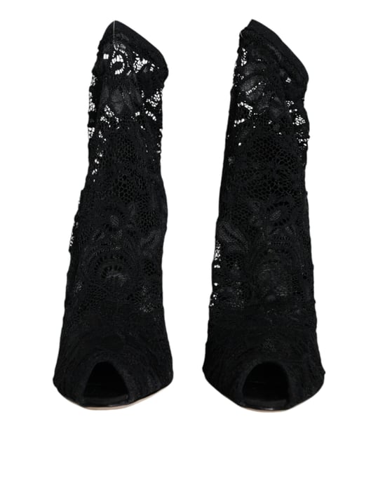 Tacones Peeptoe de Encaje Estilo Floral - Image 2