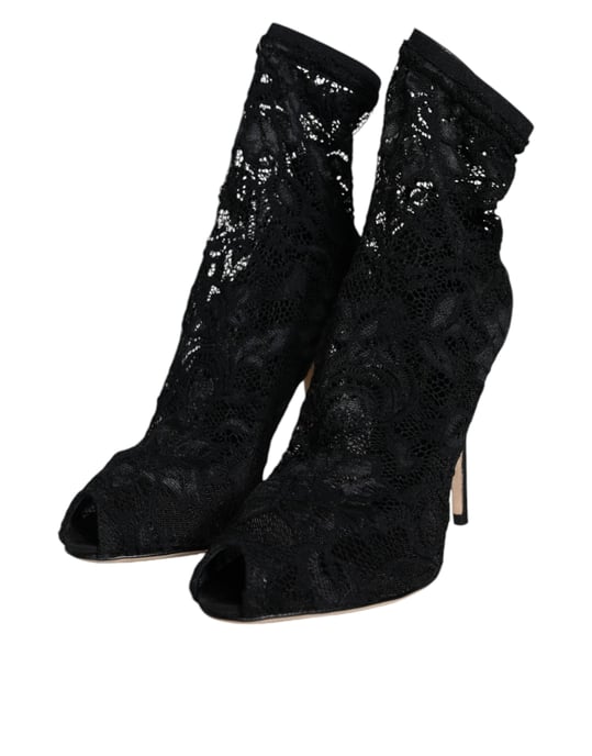 Tacones Peeptoe de Encaje Estilo Floral - Image 3