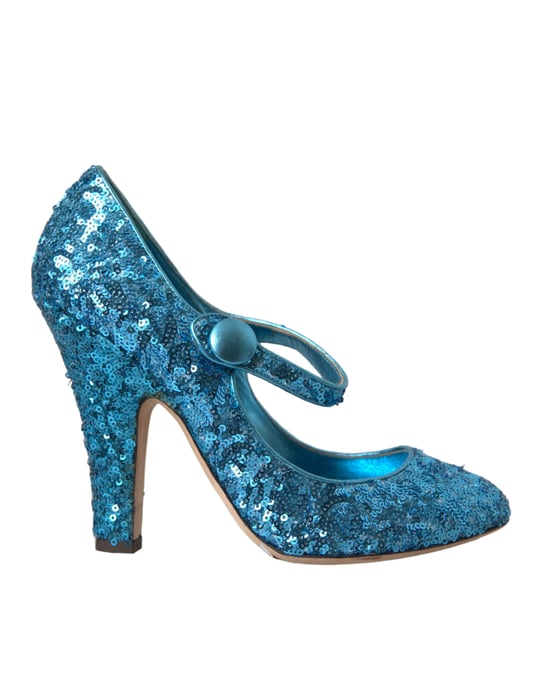 Zapatos de tacón alto Mary Jane con lentejuelas - Image 1