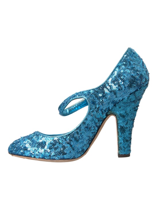 Zapatos de tacón alto Mary Jane con lentejuelas - Image 5