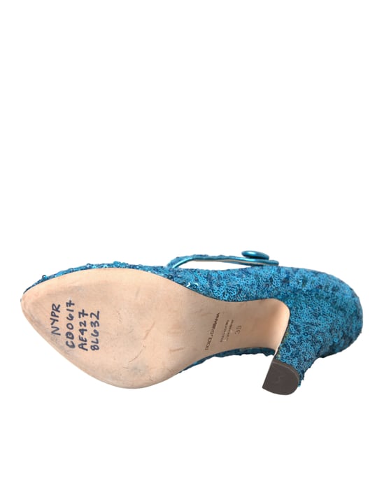 Zapatos de tacón alto Mary Jane con lentejuelas - Image 6