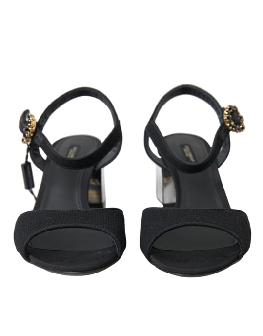 Sandalias de Tacón Espejo Negros - Image 3