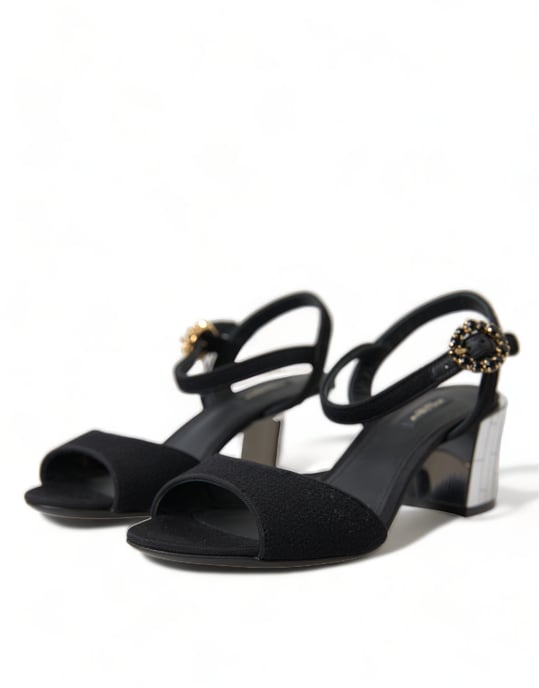 Sandalias de Tacón Espejo Negros - Image 4