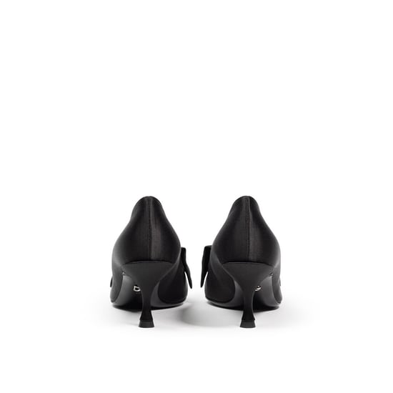 Zapatos de tacón con lazo Satinado Negro Cr1176aw428 - Image 3