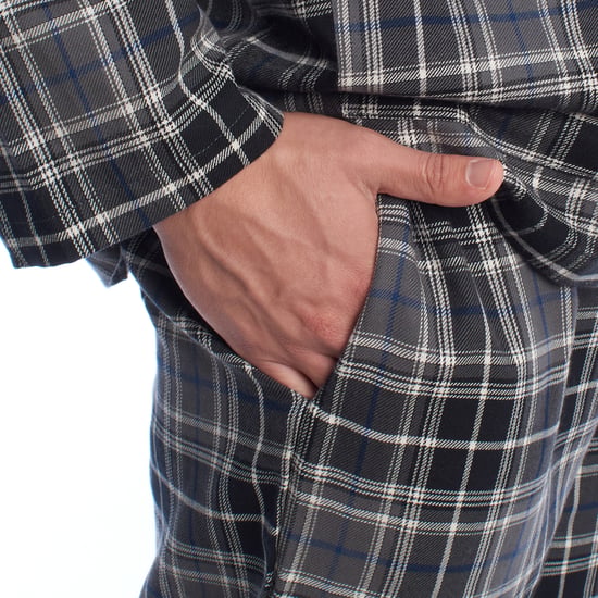 Pijama Hombre Algodón con Camisa Manga Larga KLP7 - Image 5