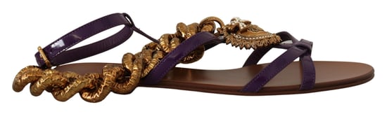 Sandalias de Cuero Moradas Devotion de Mujer Dolce & Gabbana - Image 6