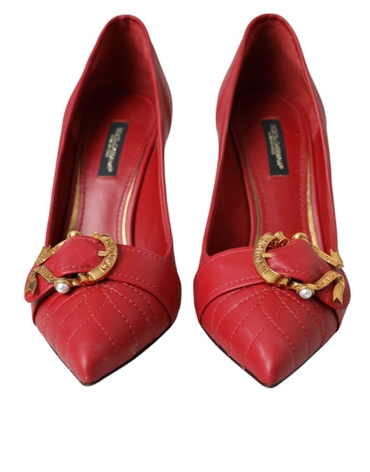 Zapatos de Tacón de Cuero Acolchados Estilo Punta - Image 2