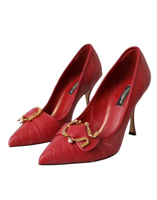 Zapatos de Tacón de Cuero Acolchados Estilo Punta - Image 3
