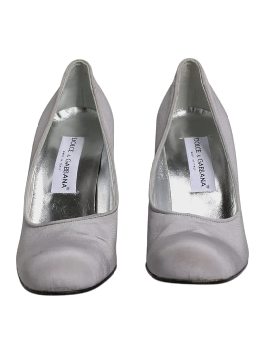 Tacones de satén gris - Image 2