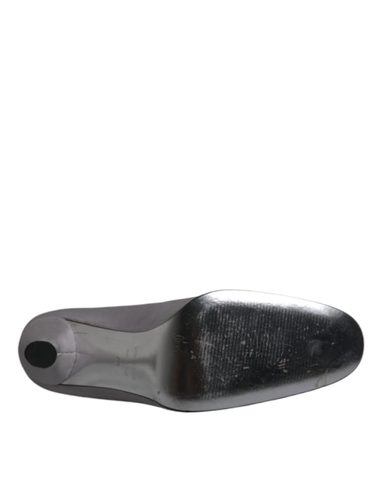 Tacones de satén gris - Image 6