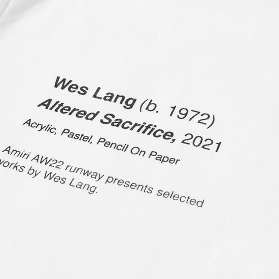 Camiseta Blanca Con Calavera A Cuadros De Amiri Wes Lang - Image 4