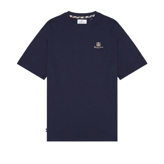 Camiseta Aquascutum Active Con Logotipo Pequeño Azul Marino - Image 1