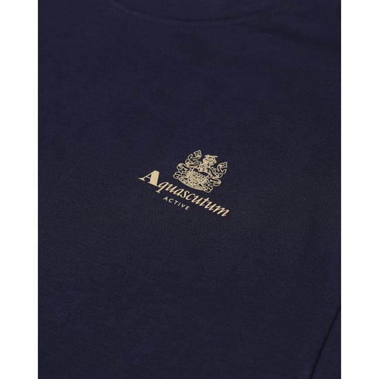 Camiseta Aquascutum Active Con Logotipo Pequeño Azul Marino - Image 4