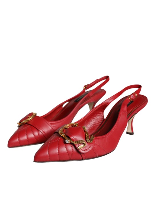 Zapatos de tacón bajo con tira trasera acolchada - Image 3